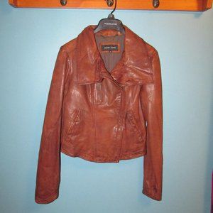 Black Rivet brown leather Jacket
